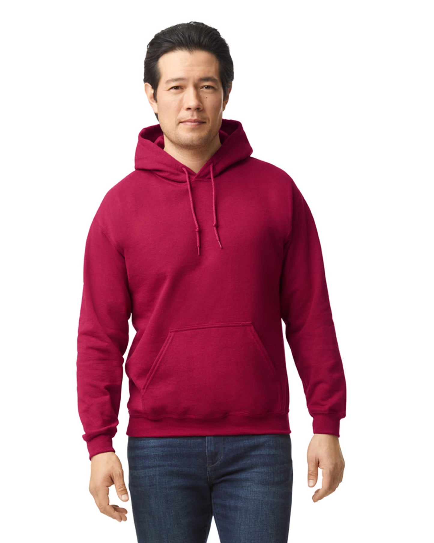 Custom unisex hoodie, heavyweight cotton, all sizes, men and women, Red