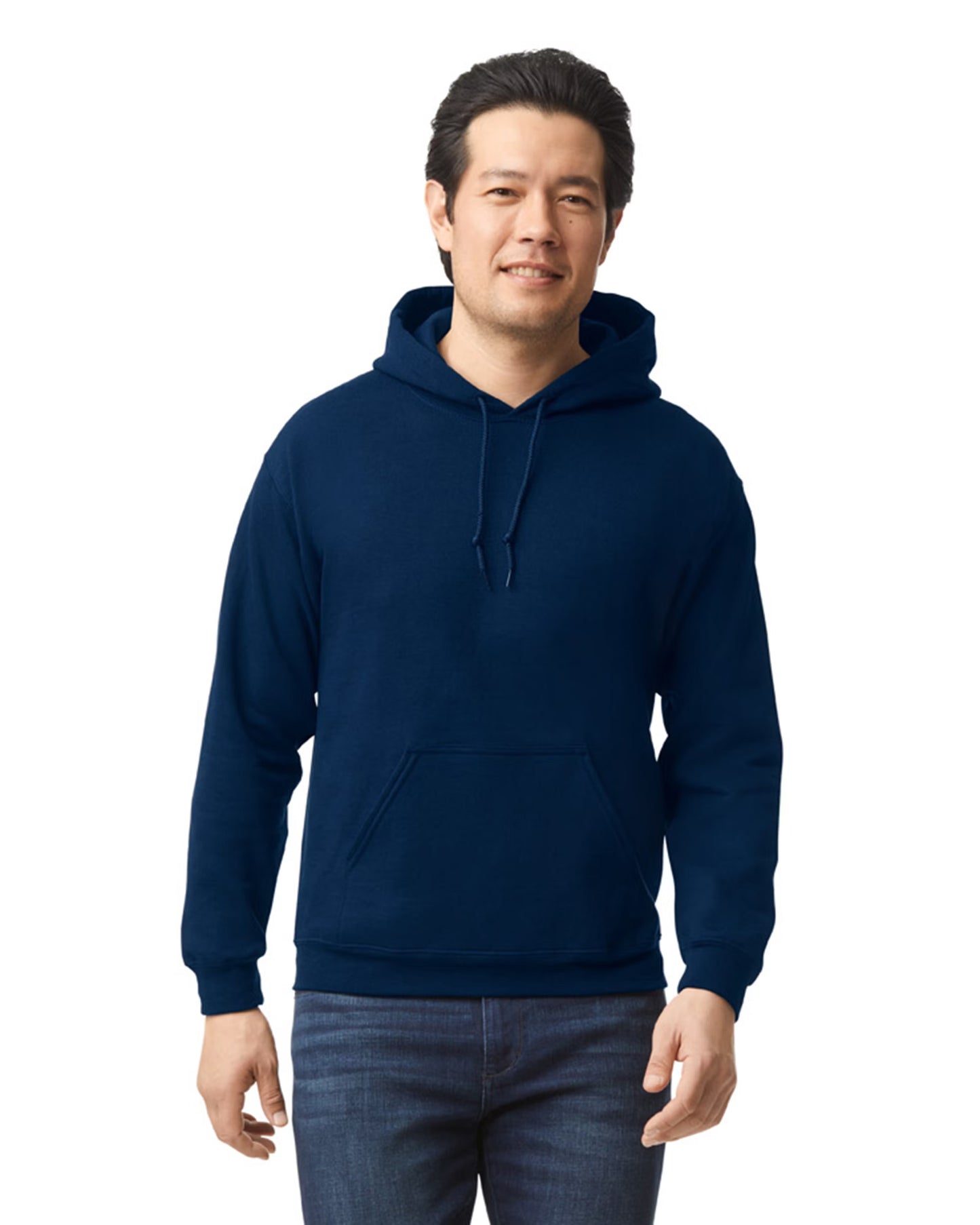 Custom unisex hoodie, heavyweight cotton, all sizes, men and women, Navy Blue