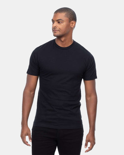 Custom Unisex T-shirt printing front view on cotton fabric