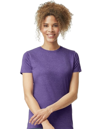 Women Custom T-shirt printing front view on cotton fabric