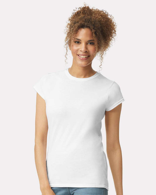 Women Custom T-shirt printing front view on cotton fabric