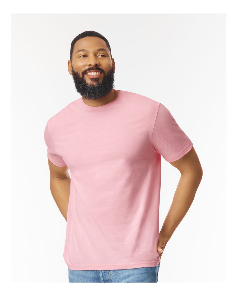 Custom Unisex T-shirt printing front view on cotton fabric