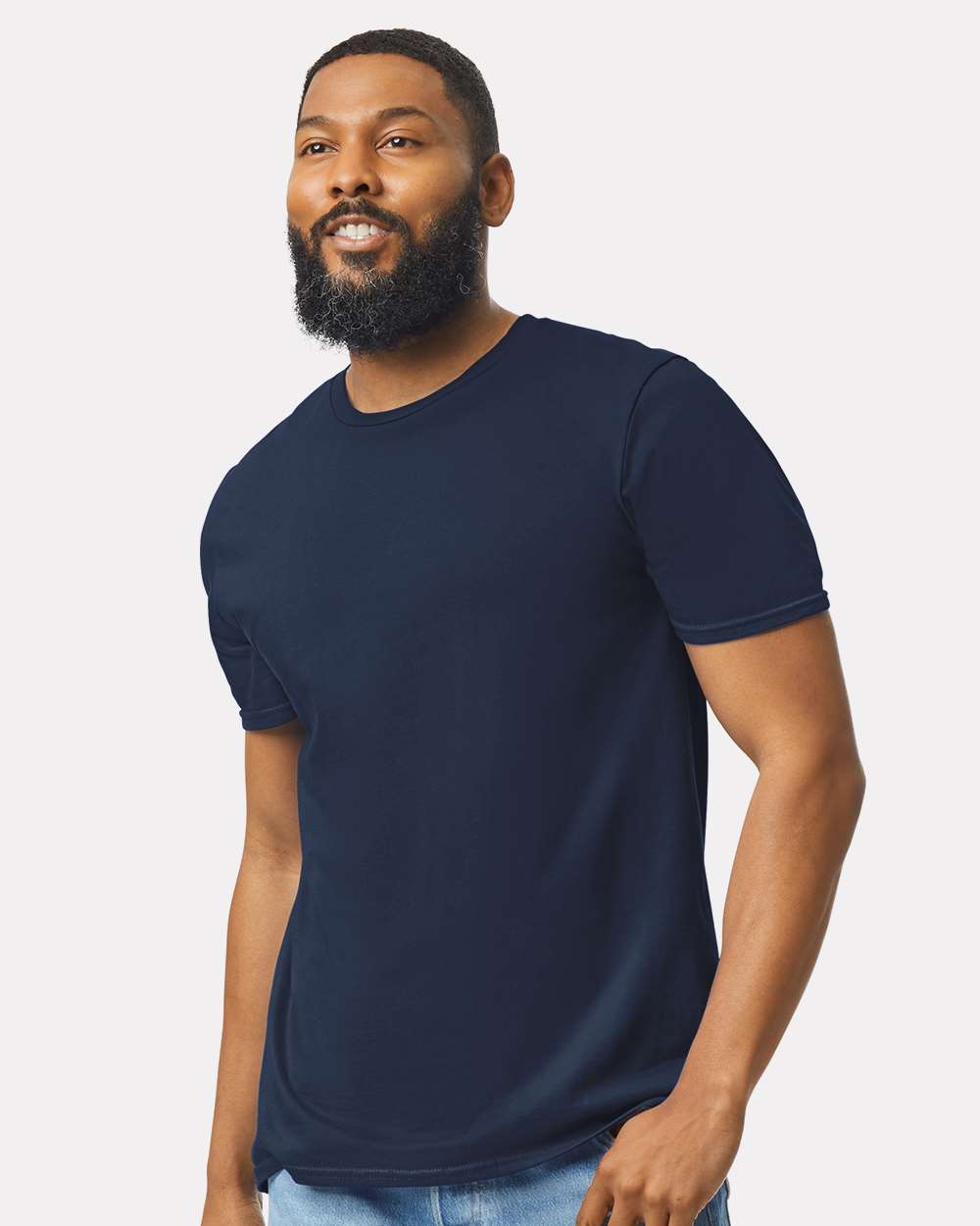 Custom Unisex T-shirt printing front view on cotton fabric
