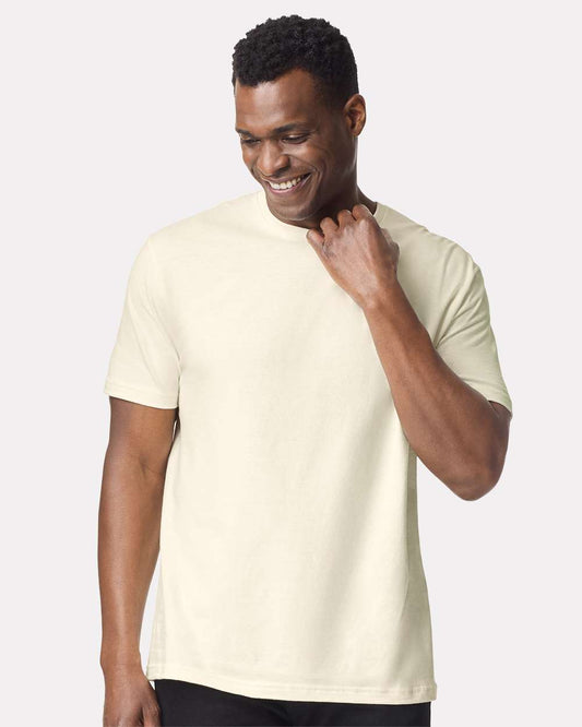 Custom Unisex T-shirt printing front view on cotton fabric