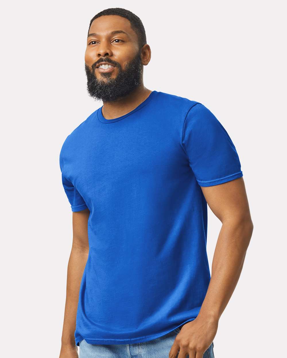Custom Unisex T-shirt printing front view on cotton fabric
