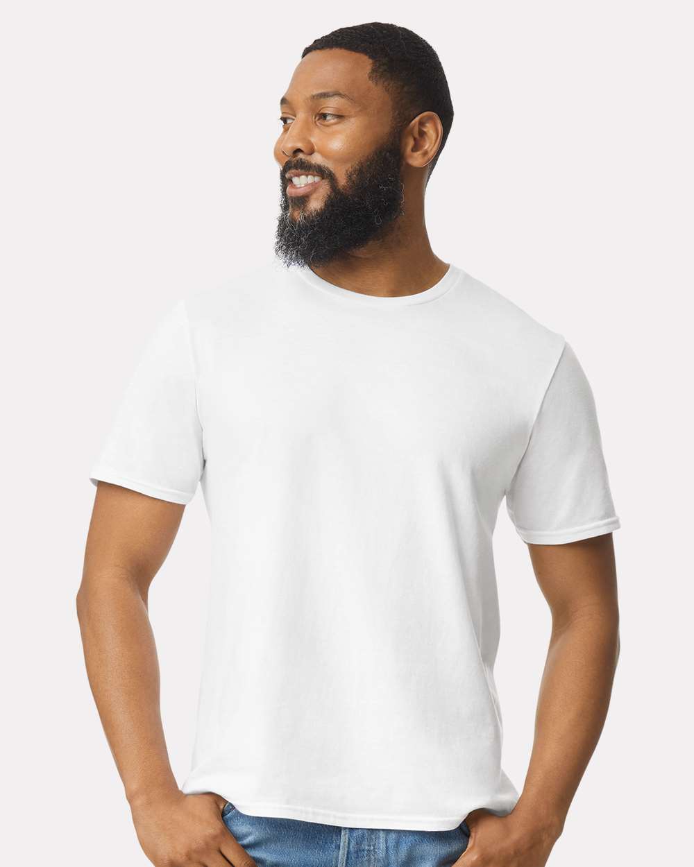 Custom Unisex T-shirt printing front view on cotton fabric