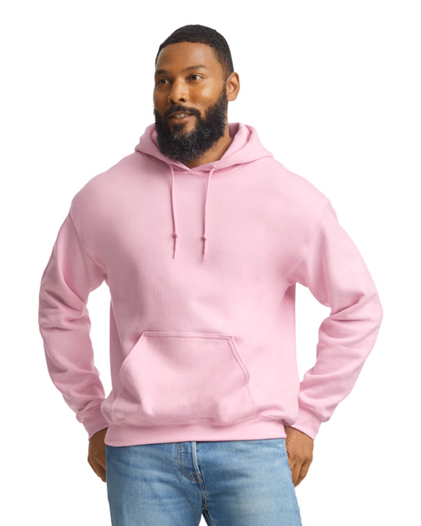 Custom unisex hoodie, heavyweight cotton, all sizes, men and women, Pink